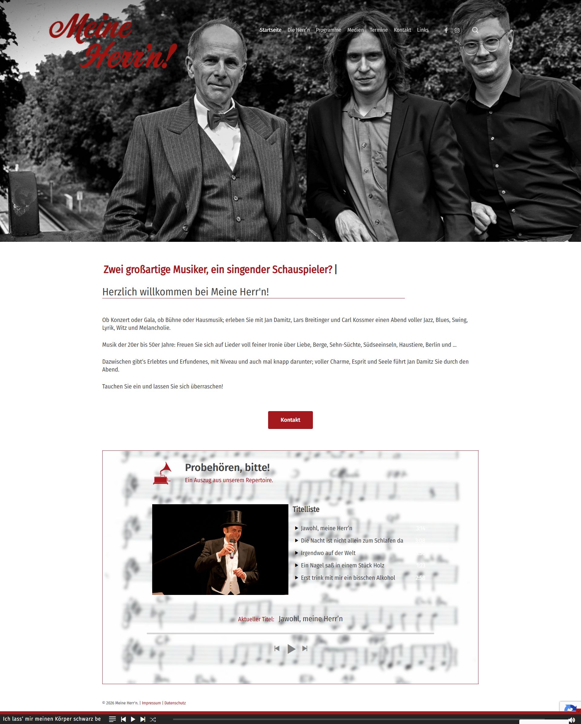Screenshot der Website meine-herrn.de
